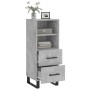 Betongraues Sperrholz-Sideboard 34,5 x 34 x 90 cm von vidaXL, Sideboards - Ref: Foro24-828696, Preis: 56,68 €, Rabatt: %