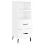 Glossy white plywood sideboard 34.5x34x90 cm by vidaXL, Sideboards - Ref: Foro24-828686, Price: 53,97 €, Discount: %
