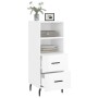 Hochglanzweißes Sperrholz-Sideboard 34,5 x 34 x 90 cm von vidaXL, Sideboards - Ref: Foro24-828686, Preis: 60,58 €, Rabatt: %
