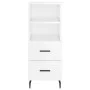 Glossy white plywood sideboard 34.5x34x90 cm by vidaXL, Sideboards - Ref: Foro24-828686, Price: 53,97 €, Discount: %