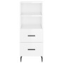 Hochglanzweißes Sperrholz-Sideboard 34,5 x 34 x 90 cm von vidaXL, Sideboards - Ref: Foro24-828686, Preis: 60,58 €, Rabatt: %