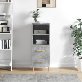 Aparador de madera contrachapada gris hormigón 34,5x34x90 cm de vidaXL, Aparadores - Ref: Foro24-828656, Precio: 51,34 €, Des...