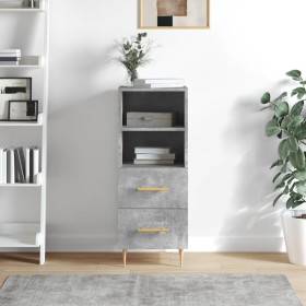 Concrete gray plywood sideboard 34.5x34x90 cm by vidaXL, Sideboards - Ref: Foro24-828656, Price: 51,86 €, Discount: %