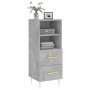 Betongraues Sperrholz-Sideboard 34,5 x 34 x 90 cm von vidaXL, Sideboards - Ref: Foro24-828656, Preis: 51,86 €, Rabatt: %