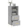 Betongraues Sperrholz-Sideboard 34,5 x 34 x 90 cm von vidaXL, Sideboards - Ref: Foro24-828656, Preis: 51,86 €, Rabatt: %