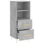 Betongraues Sperrholz-Sideboard 34,5 x 34 x 90 cm von vidaXL, Sideboards - Ref: Foro24-828656, Preis: 51,86 €, Rabatt: %
