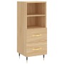 Plywood oak Sonoma color sideboard 34.5x34x90 cm by vidaXL, Sideboards - Ref: Foro24-828647, Price: 51,35 €, Discount: %