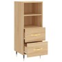 Plywood oak Sonoma color sideboard 34.5x34x90 cm by vidaXL, Sideboards - Ref: Foro24-828647, Price: 51,35 €, Discount: %