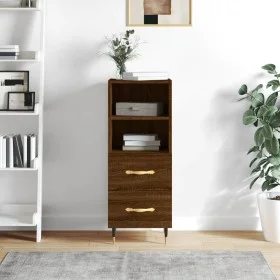 Engineered wood brown oak sideboard 34.5x34x90 cm by vidaXL, Sideboards - Ref: Foro24-828651, Price: 47,15 €, Discount: %