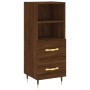 Braunes Sideboard aus Holzwerkstoff Eiche 34,5x34x90 cm von vidaXL, Sideboards - Ref: Foro24-828651, Preis: 52,91 €, Rabatt: %