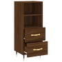 Braunes Sideboard aus Holzwerkstoff Eiche 34,5x34x90 cm von vidaXL, Sideboards - Ref: Foro24-828651, Preis: 52,91 €, Rabatt: %