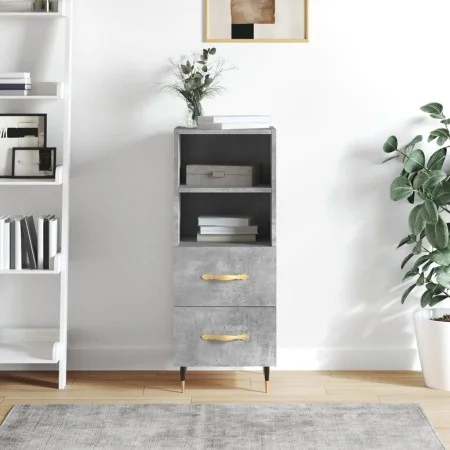 Aparador de madera contrachapada gris hormigón 34,5x34x90 cm de vidaXL, Aparadores - Ref: Foro24-828648, Precio: 50,84 €, Des...