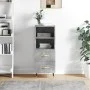 Aparador de madera contrachapada gris hormigón 34,5x34x90 cm de vidaXL, Aparadores - Ref: Foro24-828648, Precio: 50,84 €, Des...