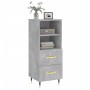 Betongraues Sperrholz-Sideboard 34,5 x 34 x 90 cm von vidaXL, Sideboards - Ref: Foro24-828648, Preis: 51,35 €, Rabatt: %