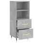 Aparador de madera contrachapada gris hormigón 34,5x34x90 cm de vidaXL, Aparadores - Ref: Foro24-828648, Precio: 50,84 €, Des...