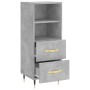 Betongraues Sperrholz-Sideboard 34,5 x 34 x 90 cm von vidaXL, Sideboards - Ref: Foro24-828648, Preis: 51,35 €, Rabatt: %