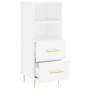 Weißes Sideboard aus Holzwerkstoff, 34,5 x 34 x 90 cm von vidaXL, Sideboards - Ref: Foro24-828652, Preis: 53,43 €, Rabatt: %