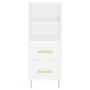 Weißes Sideboard aus Holzwerkstoff, 34,5 x 34 x 90 cm von vidaXL, Sideboards - Ref: Foro24-828652, Preis: 52,90 €, Rabatt: %