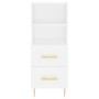 Weißes Sideboard aus Holzwerkstoff, 34,5 x 34 x 90 cm von vidaXL, Sideboards - Ref: Foro24-828652, Preis: 53,43 €, Rabatt: %