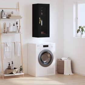 Black wall cabinet 34.5x34x90 cm by vidaXL, Sideboards - Ref: Foro24-828893, Price: 42,29 €, Discount: %