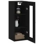 Black wall cabinet 34.5x34x90 cm by vidaXL, Sideboards - Ref: Foro24-828893, Price: 42,35 €, Discount: %