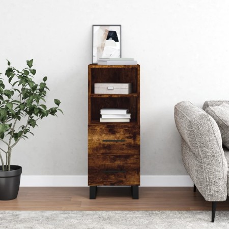 Sideboard aus geräuchertem Eichenholzwerkstoff, 34,5 x 34 x 90 cm von vidaXL, Sideboards - Ref: Foro24-828697, Preis: 56,83 €...