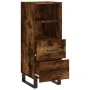Smoked oak engineered wood sideboard 34.5x34x90 cm by vidaXL, Sideboards - Ref: Foro24-828697, Price: 56,25 €, Discount: %