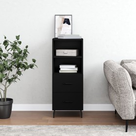 Aparador de madera contrachapada negro 34,5x34x90 cm de vidaXL, Aparadores - Ref: Foro24-828685, Precio: 56,86 €, Descuento: %