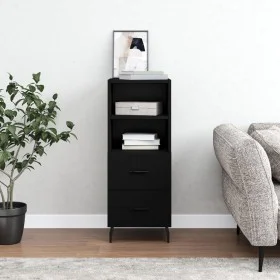 Sideboard aus schwarzem Sperrholz 34,5x34x90 cm von vidaXL, Sideboards - Ref: Foro24-828685, Preis: 50,66 €, Rabatt: %
