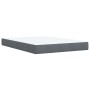 Cama box spring con colchón terciopelo gris oscuro 160x200 cm