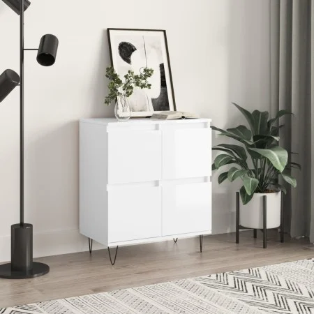 Hochglanzweißes Sperrholz-Sideboard 60x35x70 cm von vidaXL, Sideboards - Ref: Foro24-831214, Preis: 75,35 €, Rabatt: %