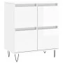 Hochglanzweißes Sperrholz-Sideboard 60x35x70 cm von vidaXL, Sideboards - Ref: Foro24-831214, Preis: 75,35 €, Rabatt: %