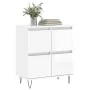 Hochglanzweißes Sperrholz-Sideboard 60x35x70 cm von vidaXL, Sideboards - Ref: Foro24-831214, Preis: 75,35 €, Rabatt: %