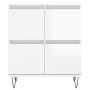 Hochglanzweißes Sperrholz-Sideboard 60x35x70 cm von vidaXL, Sideboards - Ref: Foro24-831214, Preis: 76,39 €, Rabatt: %