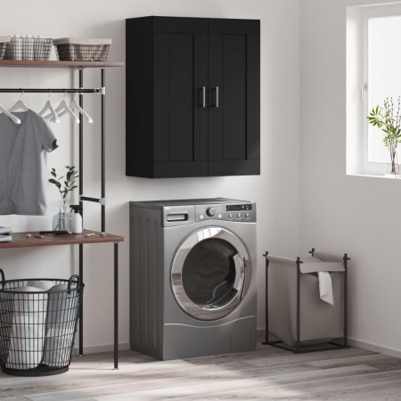Black engineered wood wall cabinet 69.5x34x90 cm by vidaXL, Sideboards - Ref: Foro24-830389, Price: 88,33 €, Discount: %