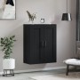 Black engineered wood wall cabinet 69.5x34x90 cm by vidaXL, Sideboards - Ref: Foro24-830389, Price: 88,33 €, Discount: %