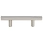 Tiradores para armarios 10 uds acero inoxidable plateado 64 mm