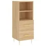 Aparador madera contrachapada color roble Sonoma 34,5x34x90 cm de vidaXL, Aparadores - Ref: Foro24-828655, Precio: 51,30 €, D...