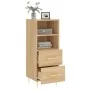 Aparador madera contrachapada color roble Sonoma 34,5x34x90 cm de vidaXL, Aparadores - Ref: Foro24-828655, Precio: 51,30 €, D...