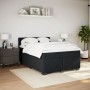 Cama box spring con colchón terciopelo negro 160x200 cm en Camas y somieres | Comprar online en Foro24