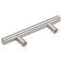 Tiradores para armarios 10 uds acero inoxidable plateado 64 mm