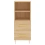 Aparador madera contrachapada color roble Sonoma 34,5x34x90 cm de vidaXL, Aparadores - Ref: Foro24-828655, Precio: 51,30 €, D...