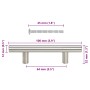 Tiradores para armarios 10 uds acero inoxidable plateado 64 mm