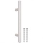 Tiradores para armarios 10 uds acero inoxidable plateado 96 mm