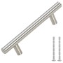 Tiradores para armarios 10 uds acero inoxidable plateado 96 mm