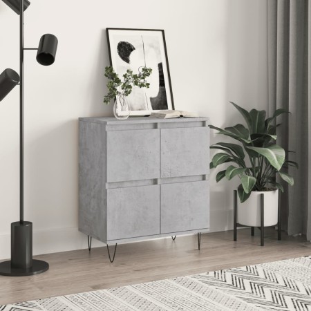 Betongraues Sperrholz-Sideboard 60x35x70 cm von vidaXL, Sideboards - Ref: Foro24-831216, Preis: 64,25 €, Rabatt: %