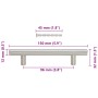 Tiradores para armarios 10 uds acero inoxidable plateado 96 mm