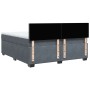 Cama box spring con colchón terciopelo gris oscuro 180x200 cm