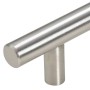 Tiradores para armarios 10 uds acero inoxidable plateado 128 mm