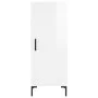 Hochglanzweißes Sperrholz-Sideboard 34,5 x 34 x 90 cm von vidaXL, Sideboards - Ref: Foro24-828542, Preis: 65,49 €, Rabatt: %